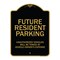 Signmission Designer Series-Unauthorized Vehicles Will Be Towed Black & Gold, 24" x 18", BG-1824-9746 A-DES-BG-1824-9746 - alternate 1